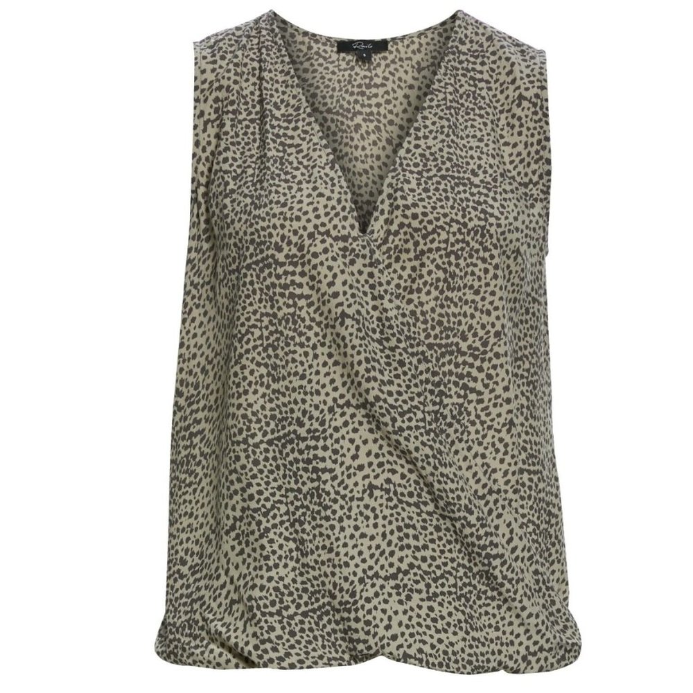 Rails Rose Lynx Print Wrap Tank Tan/Brown (Xsmall) - image 4